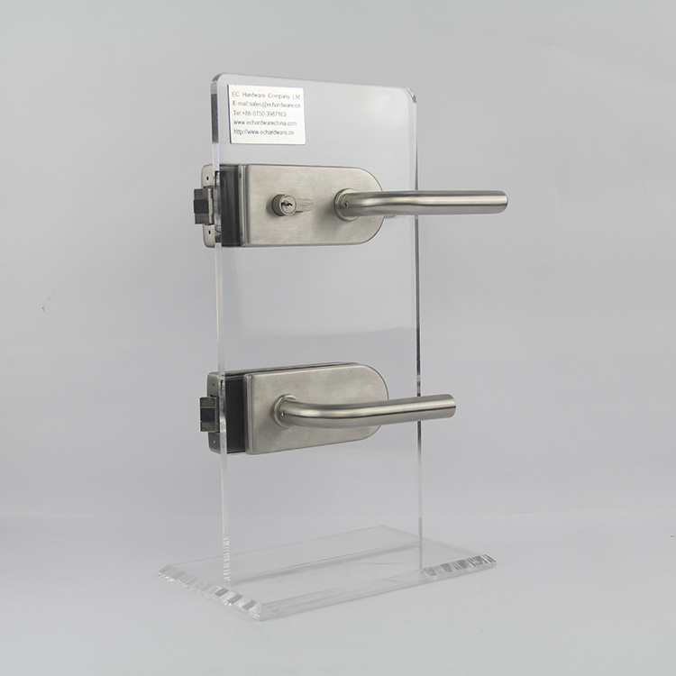 Cerradura de puerta de vidrio corrediza exterior de oficina de acero