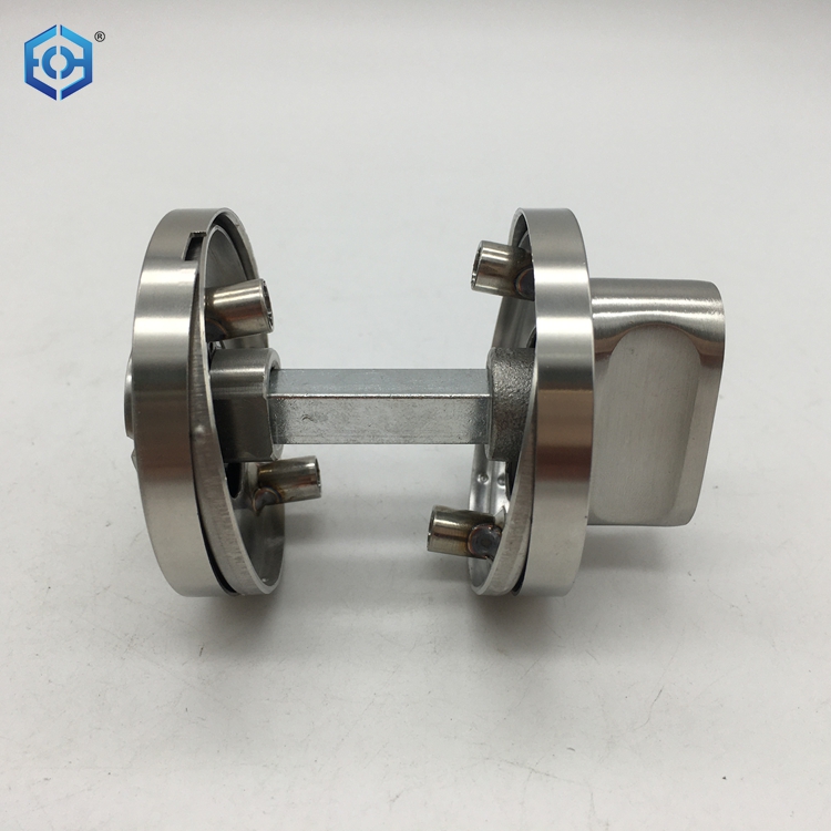 Pulgar Bloqueo de giro para cerraduras de puertas de baño con acabado de acero inoxidable cepillado rosa 52mm