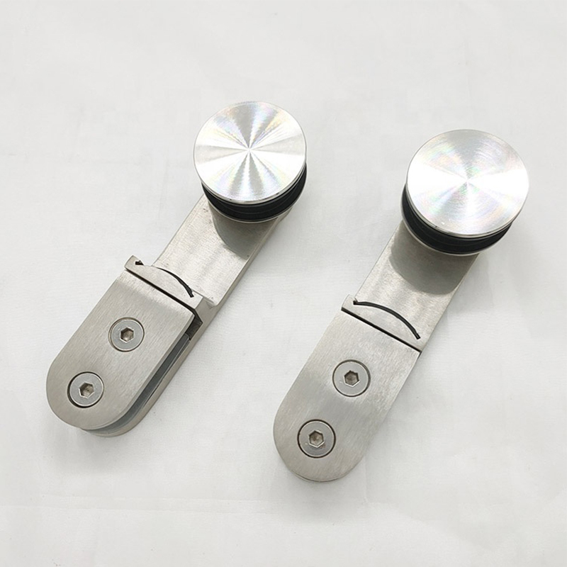 Rodillos de acero inoxidable interior de baño puerta de ducha deslizante de doble vidrio de doble temperamento