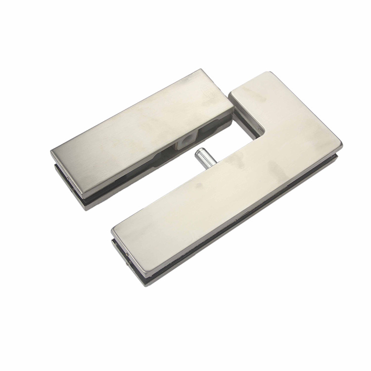 Accesorio de parche de bisagras de puerta de abrazadera de vidrio de acero inoxidable 304 de diferentes diseños para oficinas