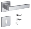 Chapado en oro Nuevo Casting SS304 Tirador de puerta de oro cuadrado hueco interior
