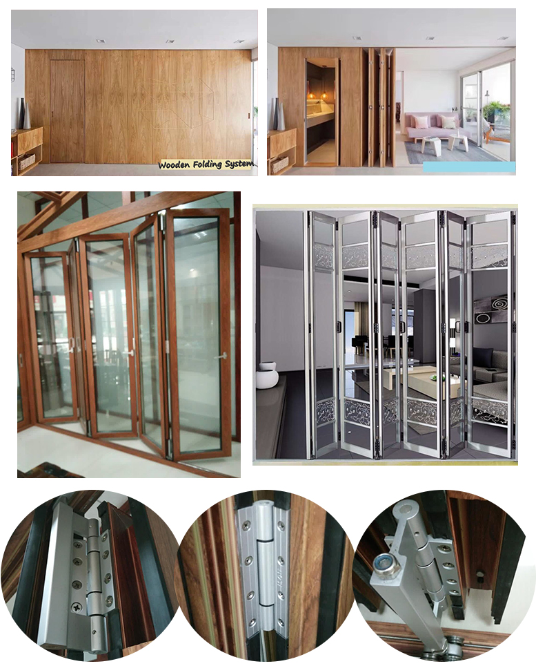 Bisagras de puerta de acero inoxidable 304 para la puerta plegable de madera.