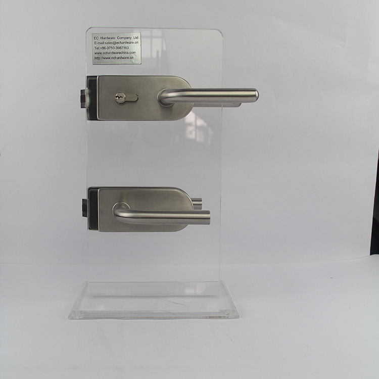 Cerradura de puerta de cristal corrediza exterior de oficina de acero inoxidable al por mayor